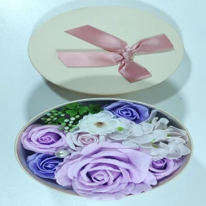 Valentine Special Multi Colored Soap Flower Gift Box